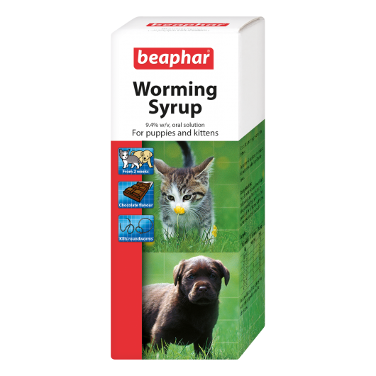 Beaphar Worming Syrup for Puppies & Kittens 45ml