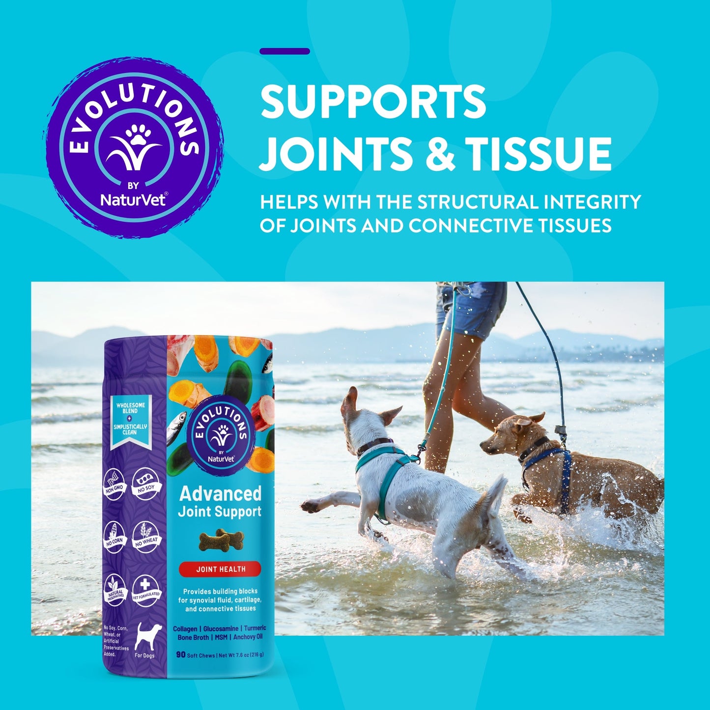 NaturVet Evolutions Advanced Joint Support Soft Chews for Dogs