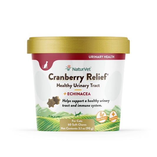 NaturVet Cranberry Relief Plus Echinacea Urinary Tract Health Soft Chews for Cats