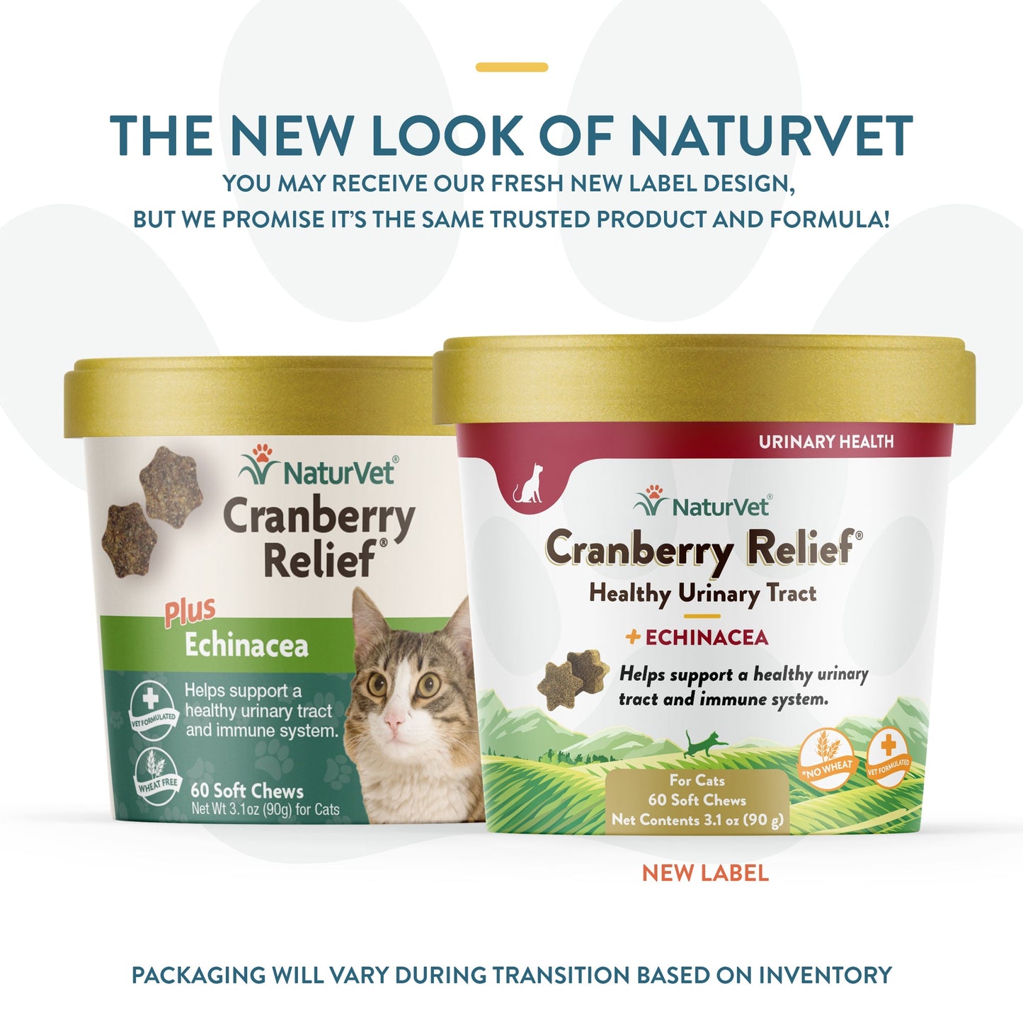 NaturVet Cranberry Relief Plus Echinacea Urinary Tract Health Soft Chews for Cats