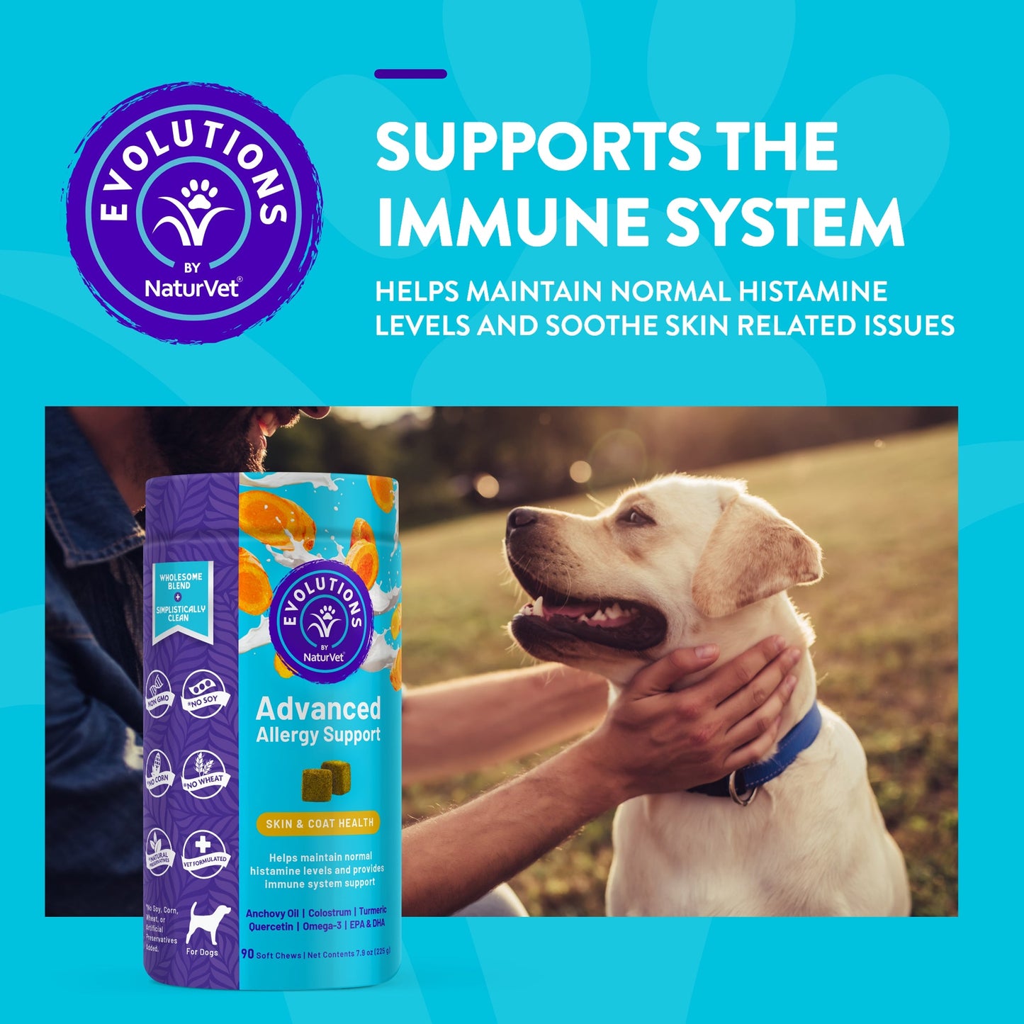 NaturVet Evolutions Advanced Allergy Support Soft Chews for Dogs