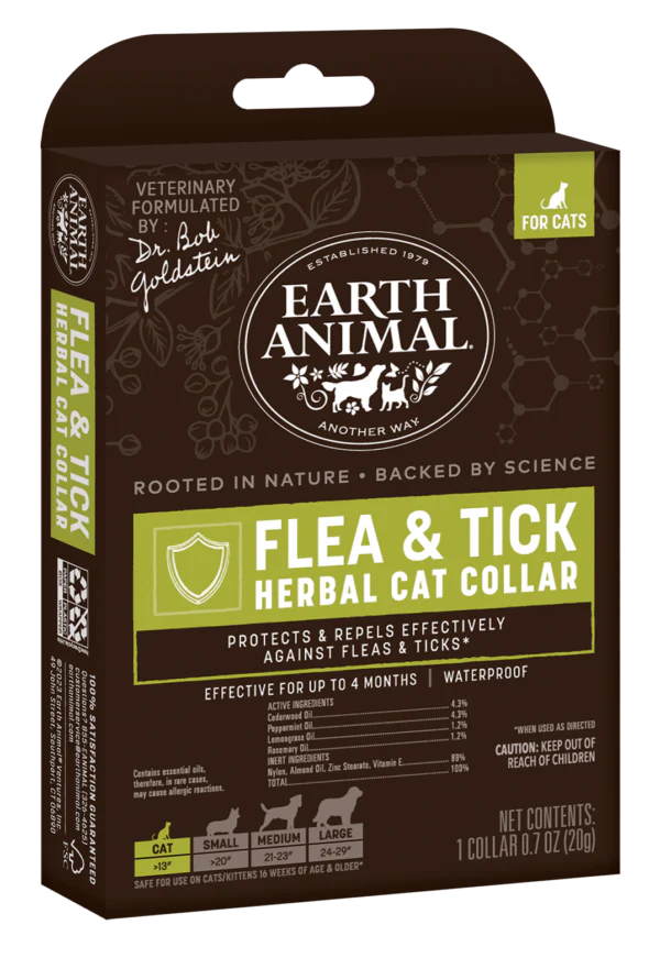 Earth Animal Flea & Tick Herbal Collar For Cats