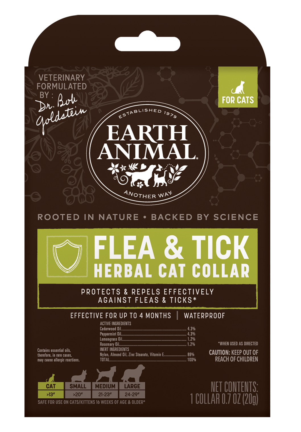 Earth Animal Flea & Tick Herbal Collar For Cats